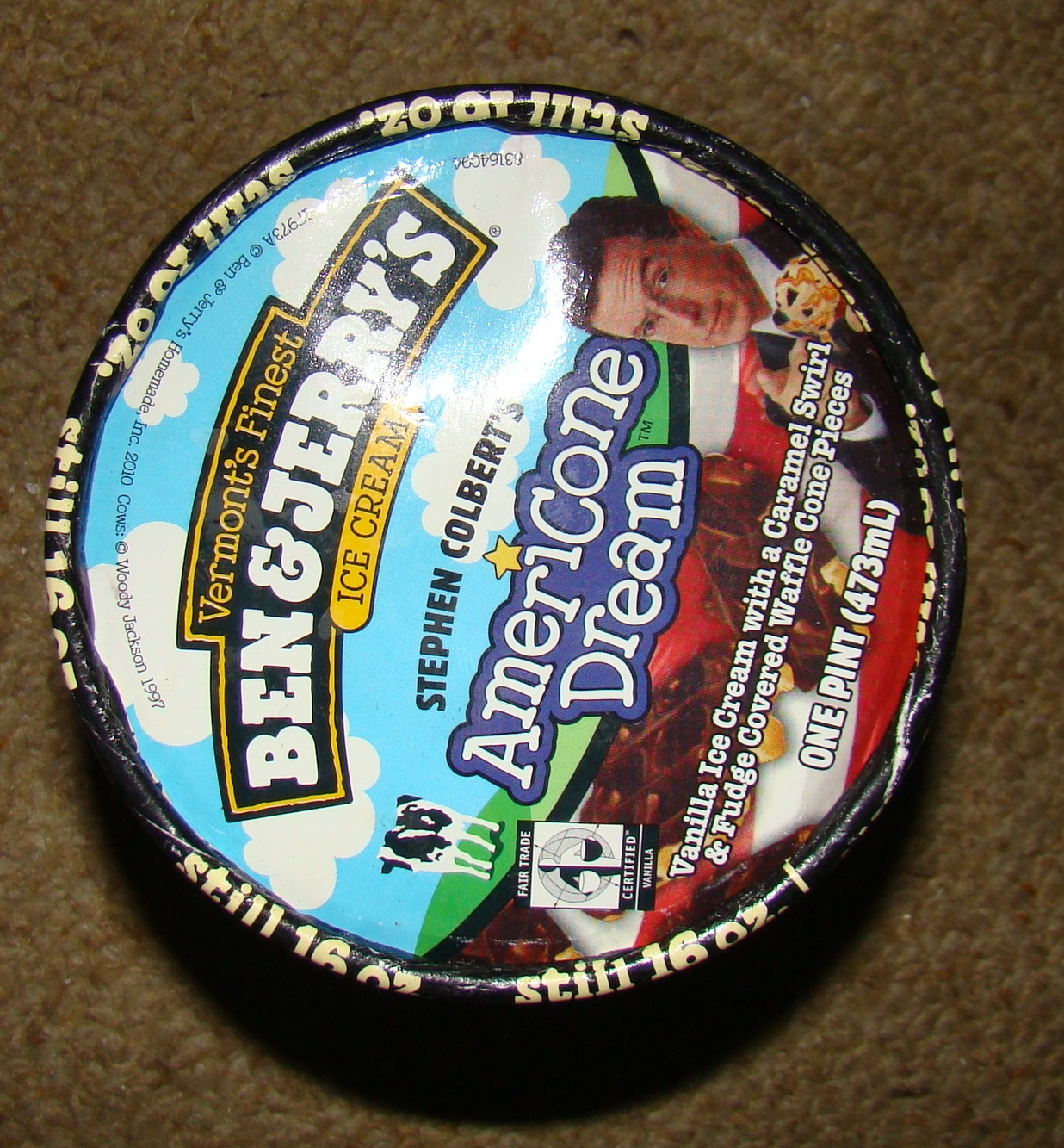 Americane dream Colbert ice cream container pint (3)